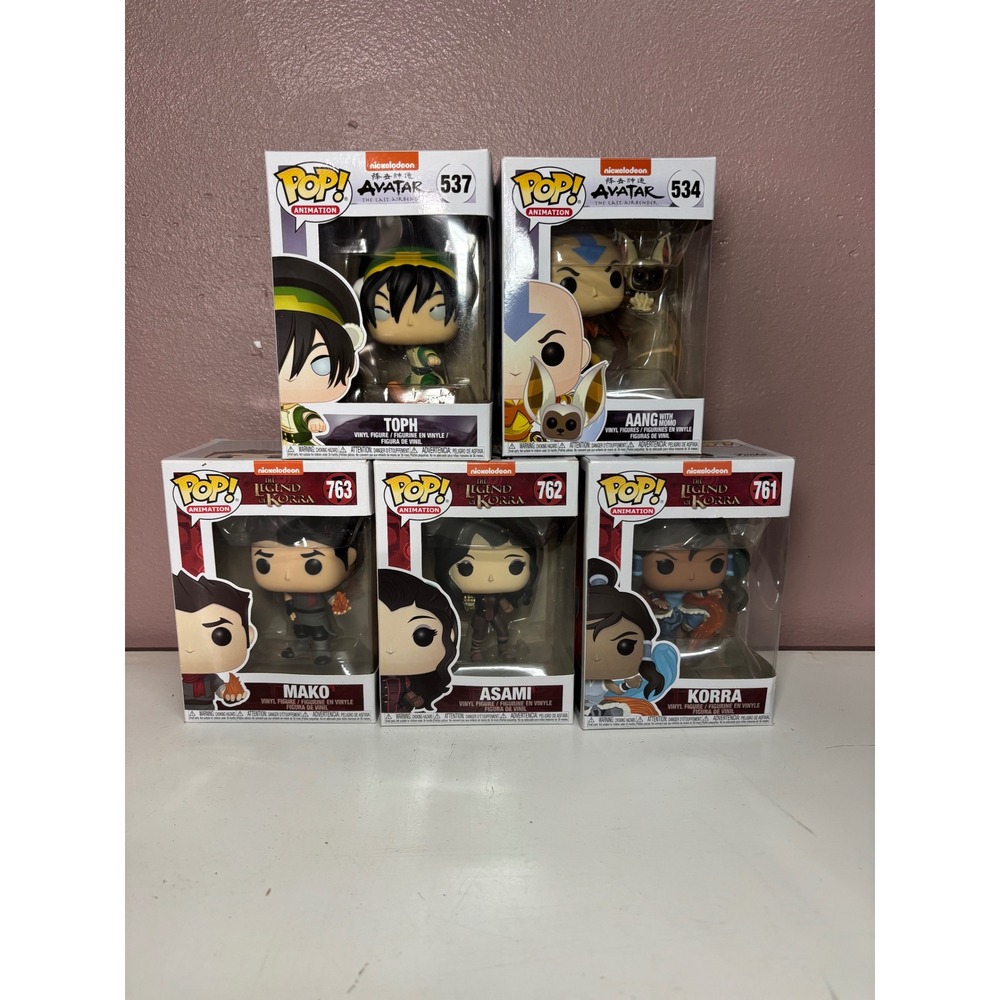 Funko Pop Avatar Last Airbender Legend of Korra Lot Aang Toph Korra Asami Mako - Picture 2 of 2